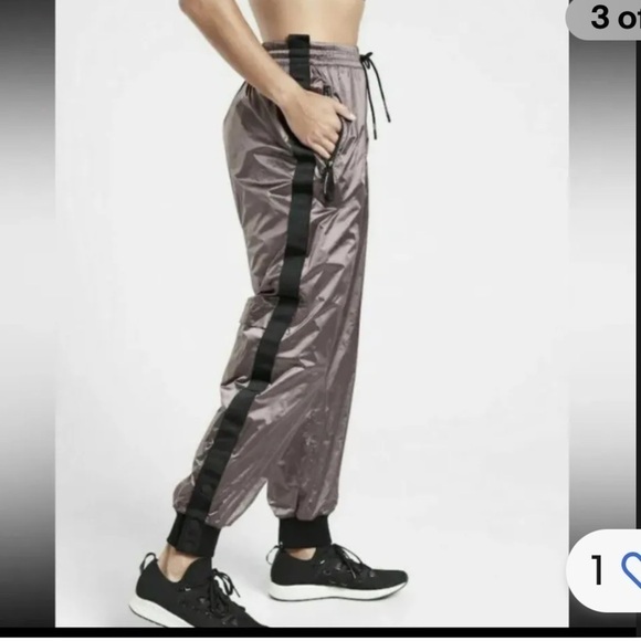 New-Athleta-XS-mauve metallic-Allison Felix. Legend, Luxe track pants. - Picture 3 of 16